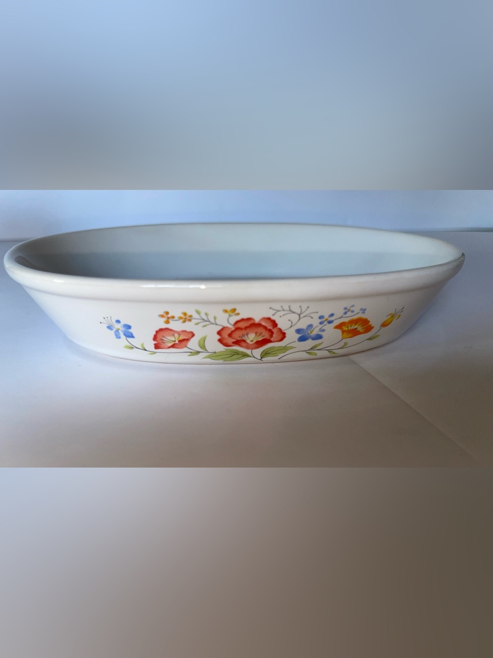 Vintage Northland Japan Floral Oval Baking / Serving Dish
